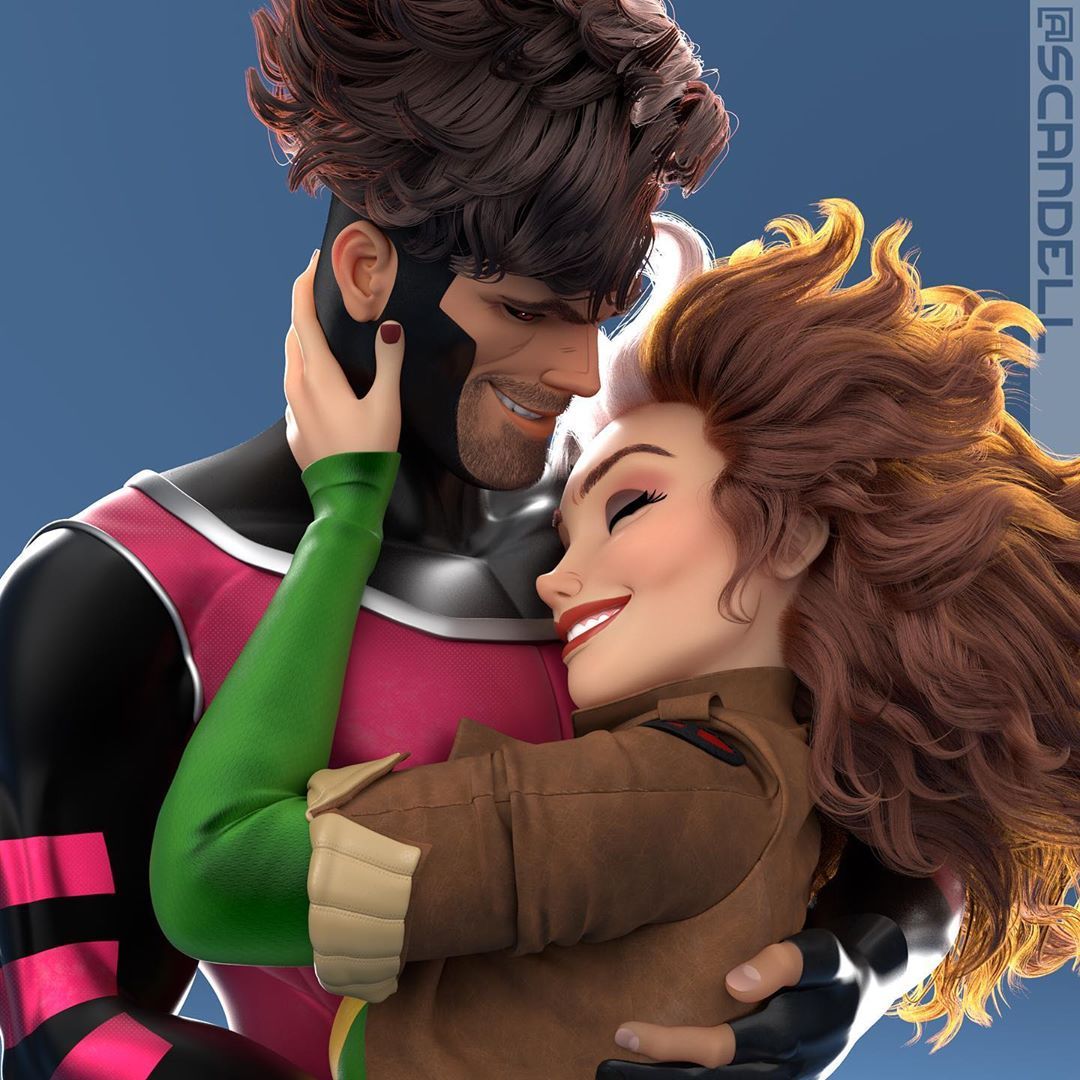 X23__Wolverine's tweet image. 🃏Gambit &amp;amp; Rogue💚 #XMen