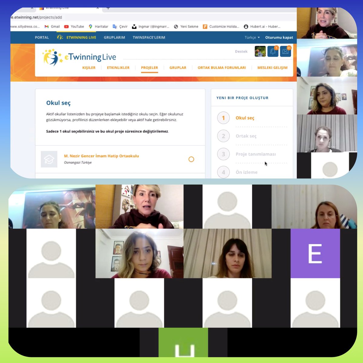 Osm. Belediyesi Hacı Akkadın Tarman İlk ve Ortaokulu idarecilerimiz, öğretmenlerimizle birlikte 🎯eTwinning Nedir? 🎯eTwinning Projesi yazarken dikkat edilmesi gereken hususlarla ilgili bilgilendirme yapıldı. @serkangur_ist <a href="/baltintas16/">Bülent Altıntaş</a> <a href="/GurhanCokgezer/">Gürhan Çokgezer</a> <a href="/kadiryikilmaz/">Kadir YIKILMAZ</a>