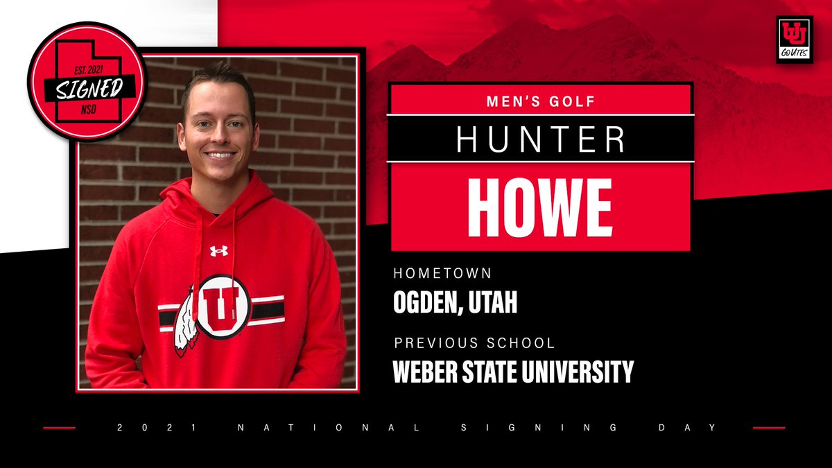 UtesGolf's tweet photo. Bringing a ton of experience to the squad!

Welcome to UTAH @HunterHowe44 ‼️

We are extremely excited for you to be a UTE🙌

#GoUtes https://t.co/Jax1CPmyRT