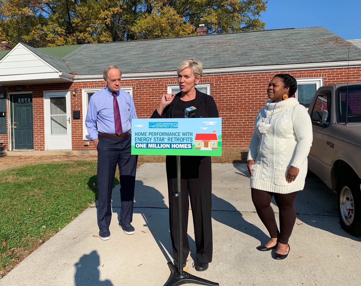SecGranholm's tweet image. Weatherization puts money in the pockets of hard working American families by helping low-income households lower energy costs.

With @POTUS’ Deal, $3.5 billion will be invested in the Weatherization Assistance Program to make homes more efficient and reduce emissions.