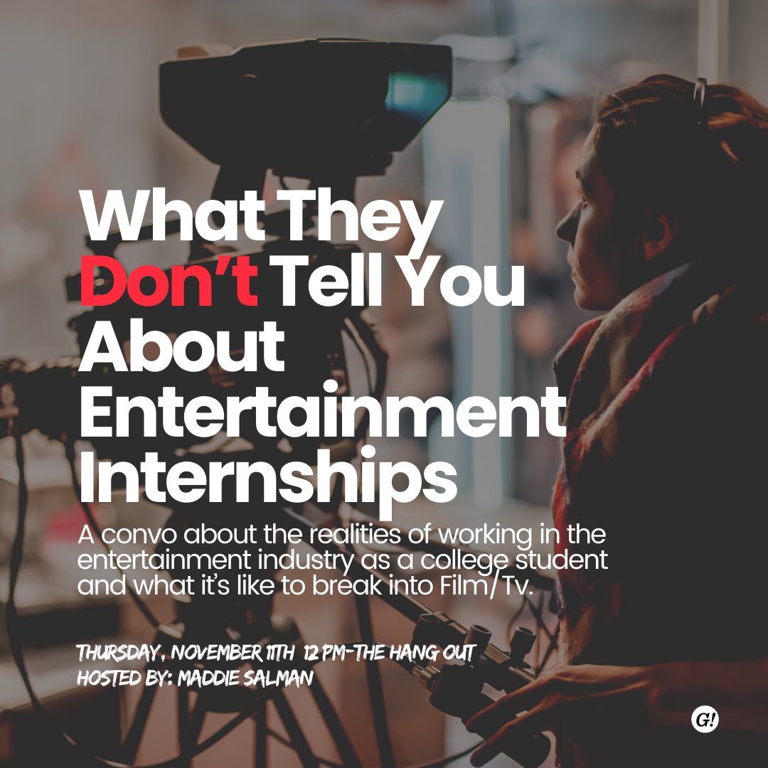 GoOffCo's tweet image. Not so humble brag, but we already have convos scheduled! Tomorrow, Maddie Salman will be discussing the realities of entertainment internships. You know what to do… link in bio!