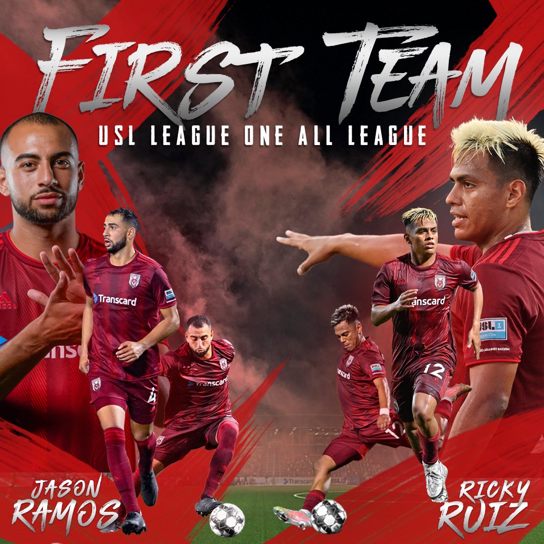 ChattRedWolves's tweet photo. Congratulations @j_ramos03 and @riiickyruiz for being named to the @uslleagueone First Team 🤩
What a phenomenal season all of our players have had 👏
#DaleJason #DaleRicky https://t.co/R52p0KGWpW