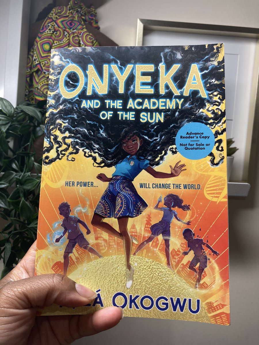 TolaOkogwu's tweet photo. GIVEAWAY TIME!! You could win a signed US ARC of my upcoming debut MG novel, ONYEKA AND THE ACADEMY OF THE SUN. #findyourpower

To enter: 
☀️Follow
☀️Retweet

Winner selected 14/11/21
(US &amp; UK only) https://t.co/kowchHiSp1