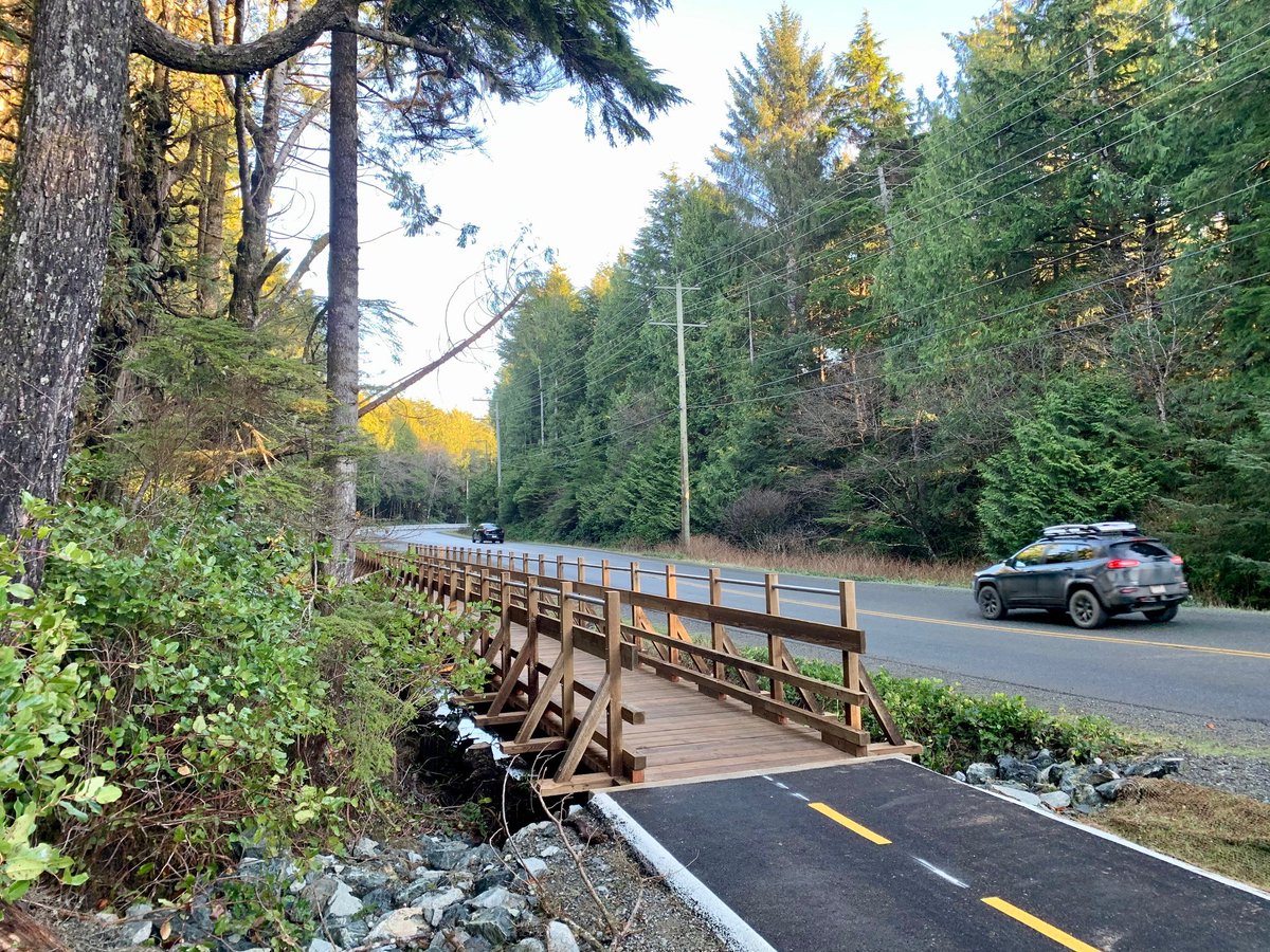 tourism_tofino's tweet photo. infc_eng: In #Tofino? Walk, ride, or pedal on the new Multi-Use Path extension – all the way to the Pacific Rim National Park Reserve! #BuildBackBetter https://t.co/TL3dU3M5Zr