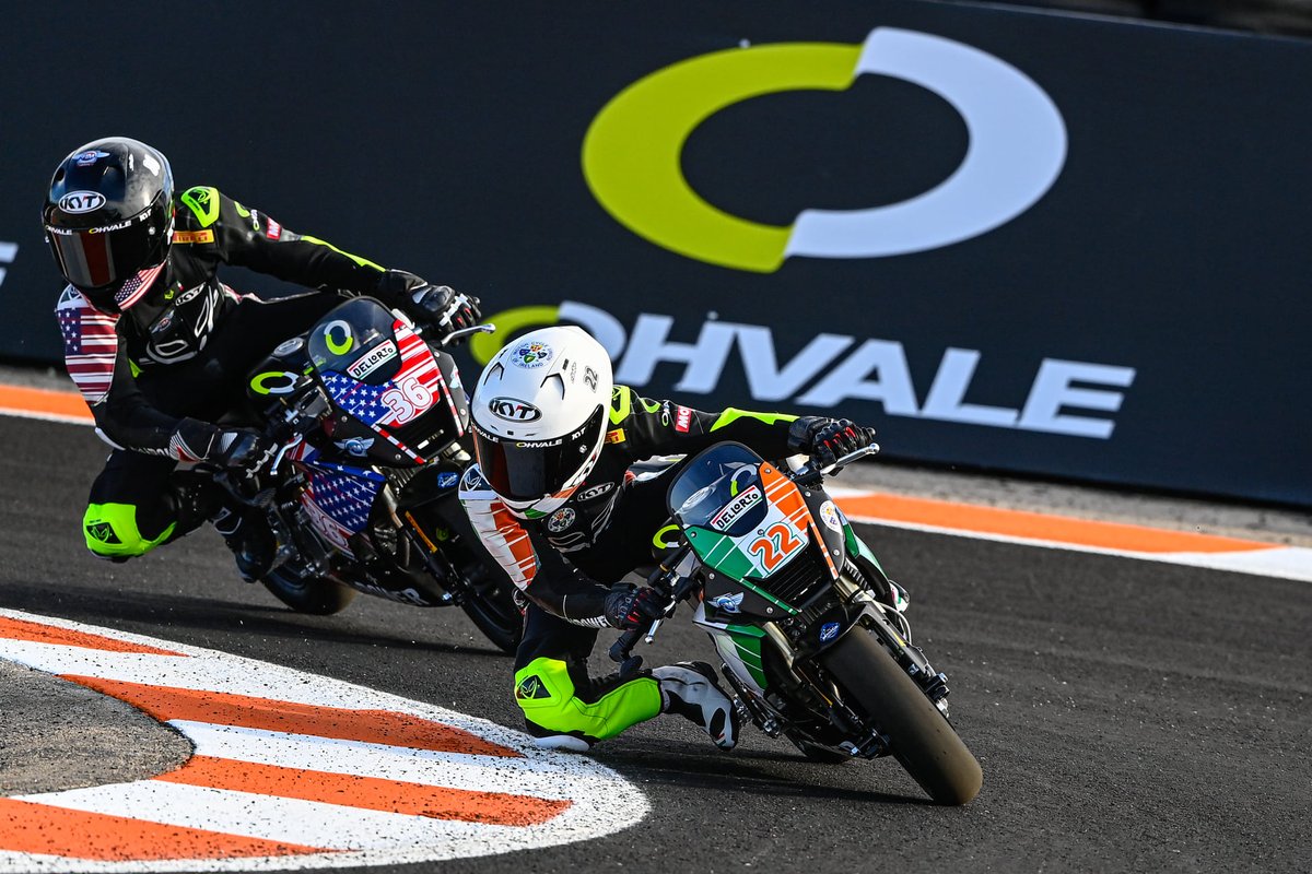 motominiws's tweet photo. Qualifying is done and dusted at Valencia! 💨

The FIM MiniGP Spain Series have dominated, ahead of FIM MiniGP Ireland Series' competitor Josh O'Brien impressing in fourth 👏🏼

Who will win tomorrow? 🤔🔜

#RoadToMotoGP🏁 https://t.co/AoxVicufUy