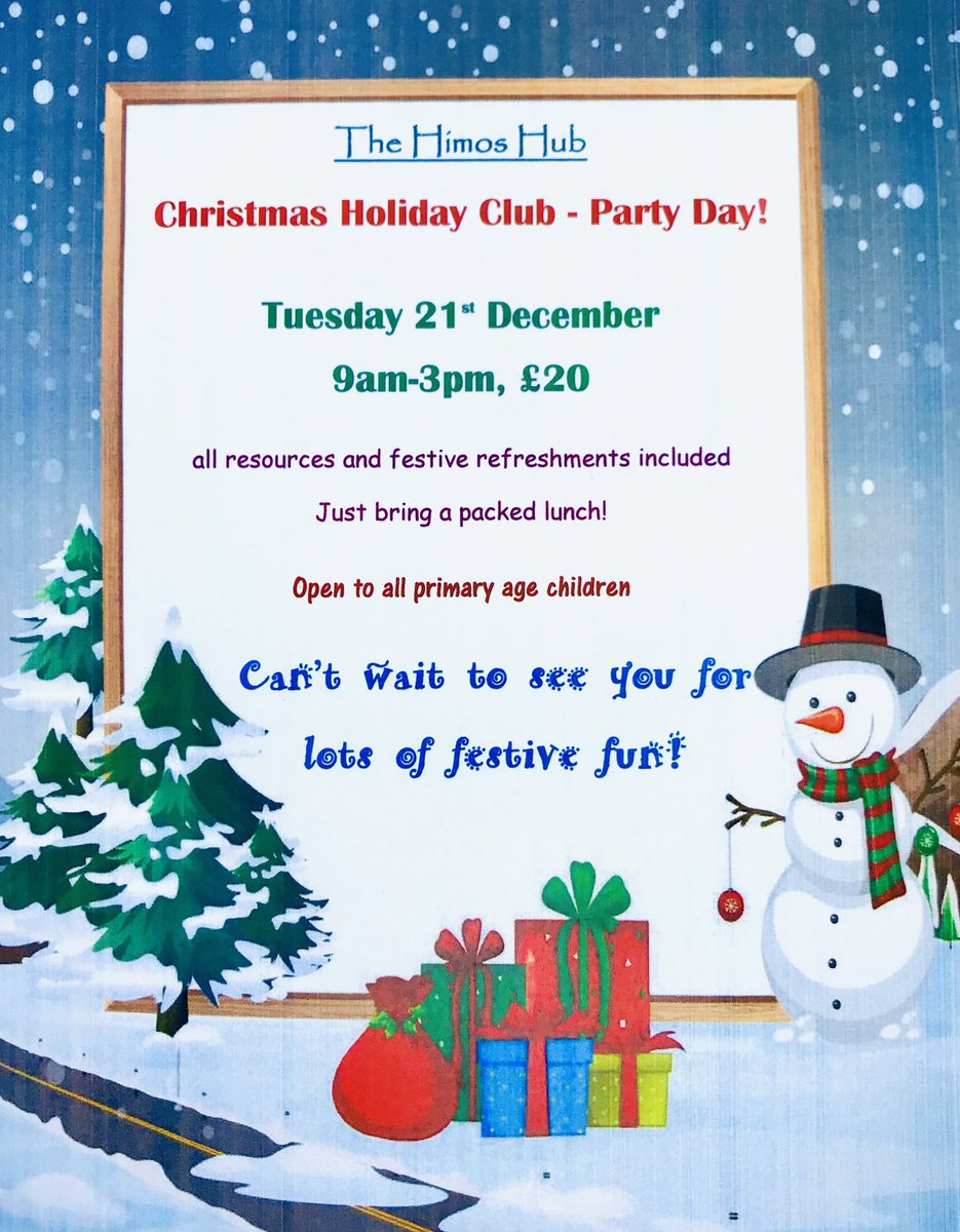 HimosHub's tweet photo. **FULLY BOOKED** We’re now fully booked up, with a waiting list, for our Christmas Club! Thanks to everyone who’s booked and so sorry if you’ve missed it! We’ll have plenty more in the new year. Watch this space!😍 https://t.co/lPfIfijHt8