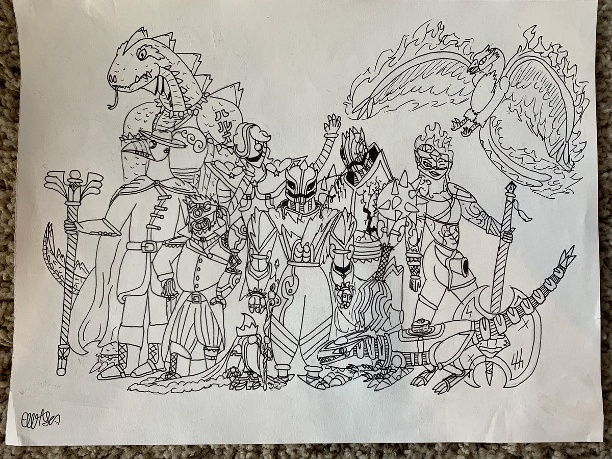 andersen_elliot's tweet photo. All of my #DungeonsAndDragons Characters lined up.
#DnDArt https://t.co/zcYyzwv5w5