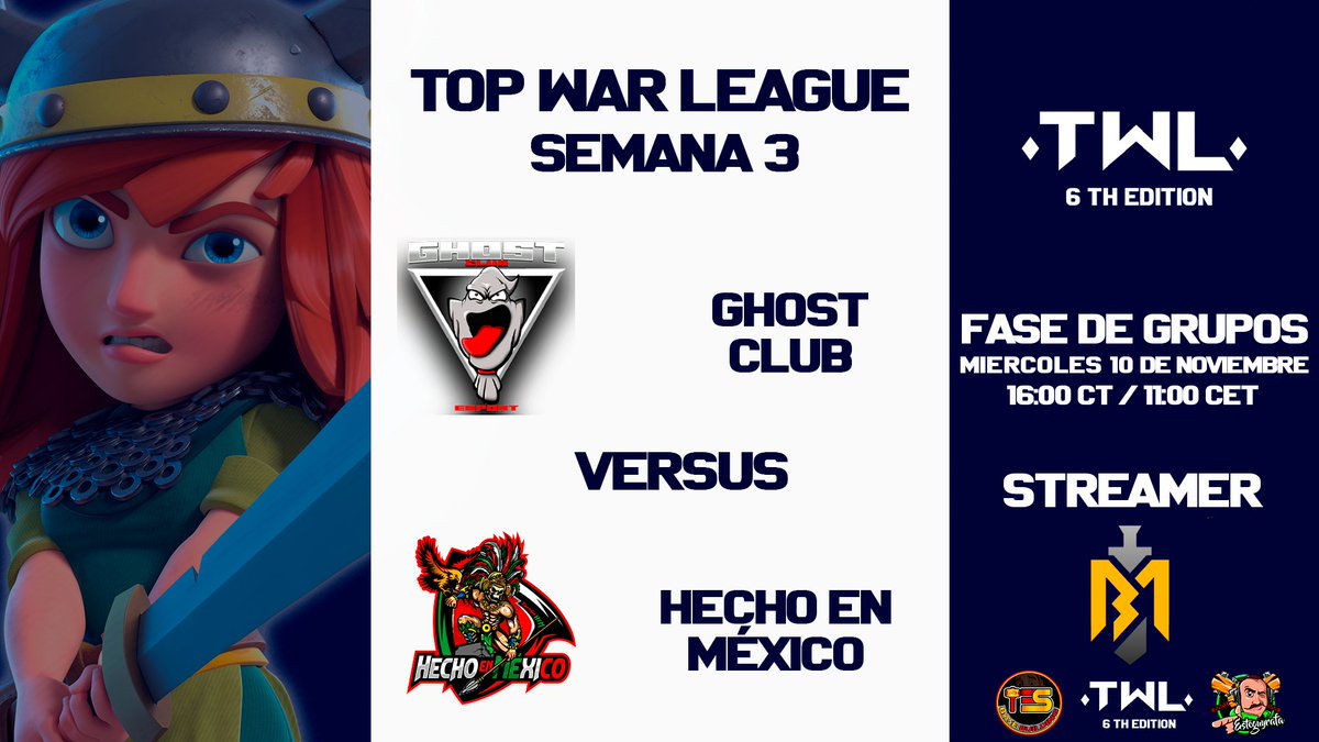 Hoy Miércoles a las 22:05 SUPER LIGA CATALANA y sin cortar directo a las 23:00 TOP WAR LEAGUE 
Anímense y vengan a gozar d 2h de guerras, no se lo pierdan