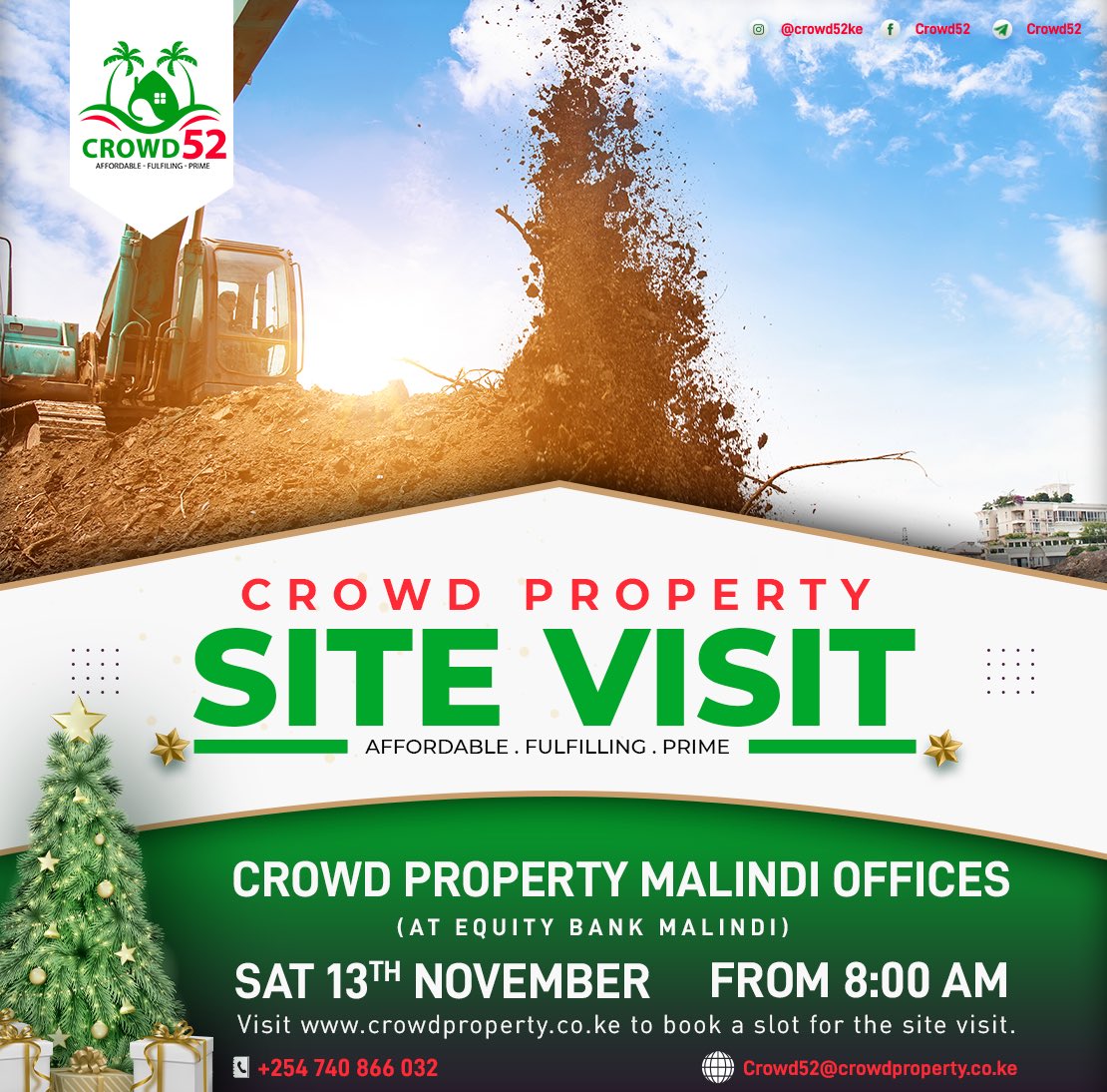 xtiandela's tweet photo. Super Excited to invite you to our FIRST site visit!!

Launching 52 Acres of Land selling at less than Ksh 2,000 per 1/8 acre per week for 52 weeks!! Wave 2 is Here!! 

Time for young people own land! The RIGHT way!! 
#Crowd52KE https://t.co/YDpbRvWlan https://t.co/NW1yRAhdyg