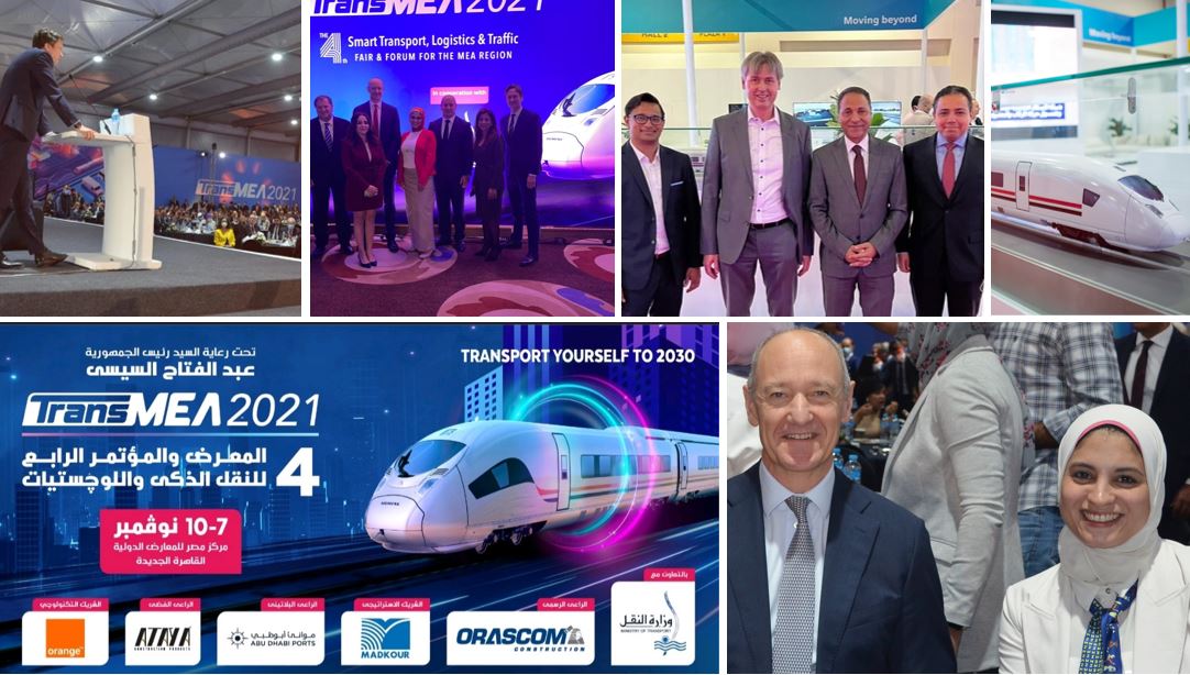 KeriStraubinger's tweet photo. #DYK that the center of the #rail industry was also in #Cairo for the last days? At the annual @TMea2020 the country’s first high-speed rail project was clearly in focus - and the @SiemensMobility Velaro all over the place.😎 Have a look.👇 #MovingEgypt #TransMea https://t.co/ANEARCX5Ya