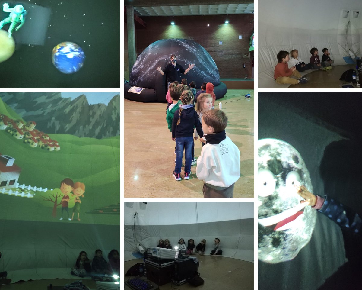 Rieraderibes's tweet photo. Els nens i nenes de P4 s'han convertit en exploradors de l'univers gràcies al planetari digital #explora360 Els ha encantat l'experiència.👀👇 https://t.co/sh5GqO2RL5