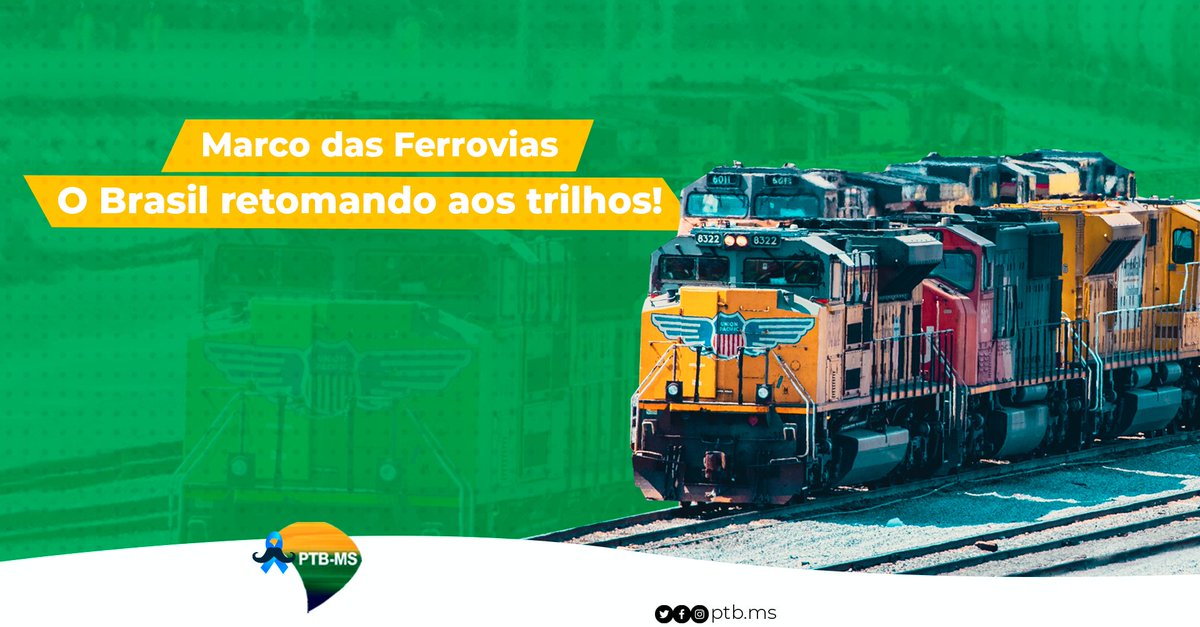 ptb_ms's tweet photo. Criado a partir da publicação da Medida Provisória 1.065/2021, o Marco Legal das Ferrovias resultará no aumento dos investimentos privados no setor ferroviário, é mais progresso para o Brasil.

O PTB-MS apoia esta excelente iniciativa!🔰🚉📝
#PTBMS #PTB14 #MarcoDasFerrovias https://t.co/4c9iROXXc0