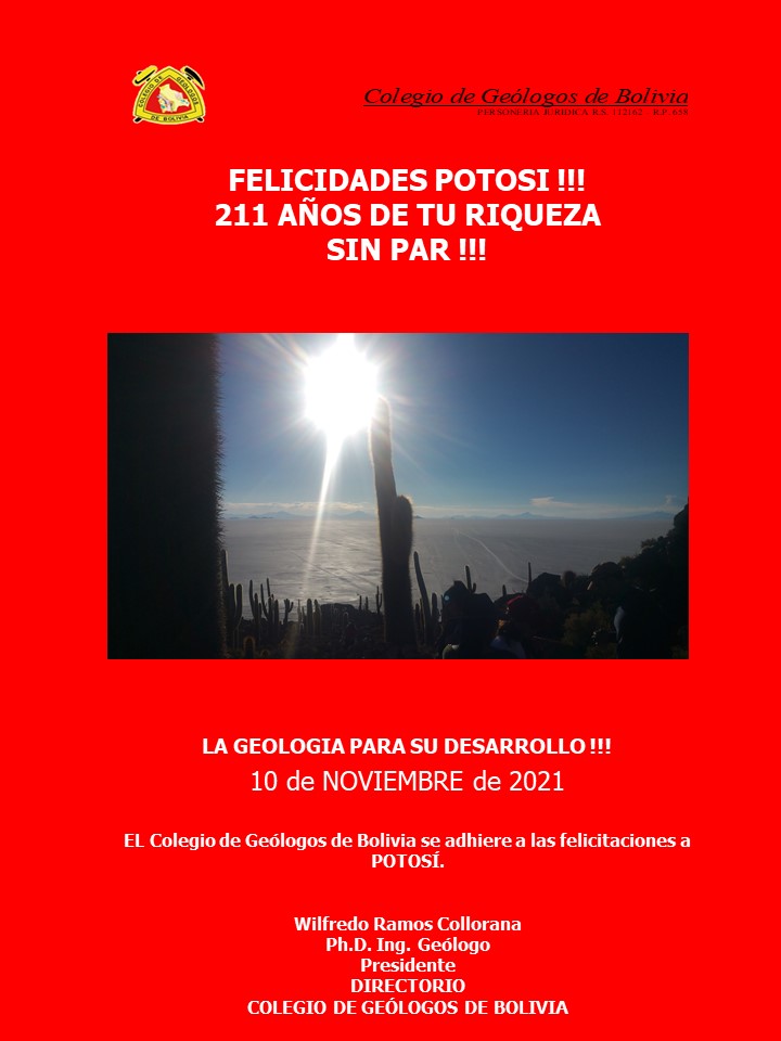 DeGeologos's tweet photo. Felicidades Potosi, Bolivia https://t.co/Zm6lXz5fRK