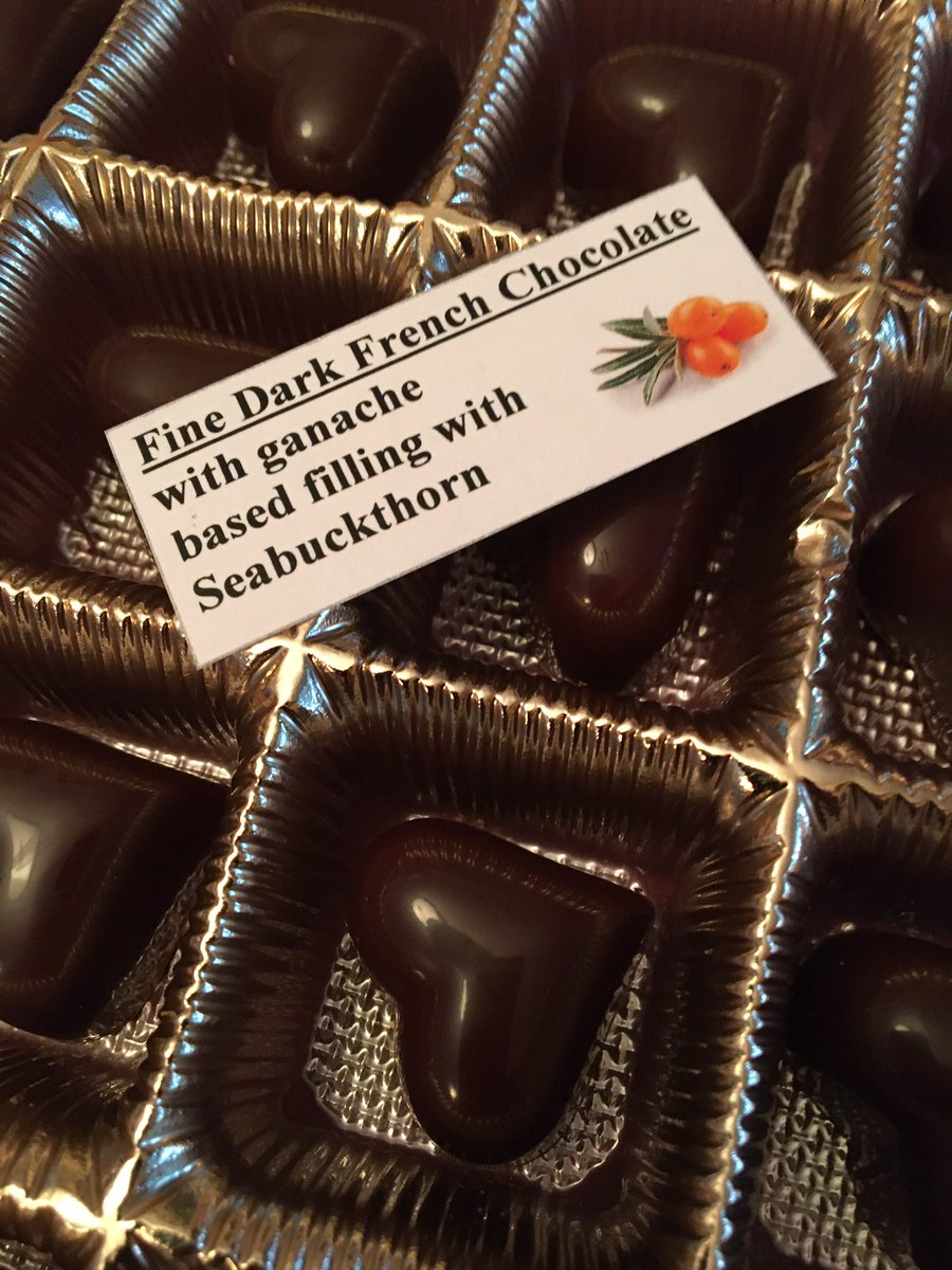 NEW!!! Fine Dark French Chocolate with tangy Seabuckthorn is a match made in heaven!  #chocolate #seabuckthorn #omega7 #artisan