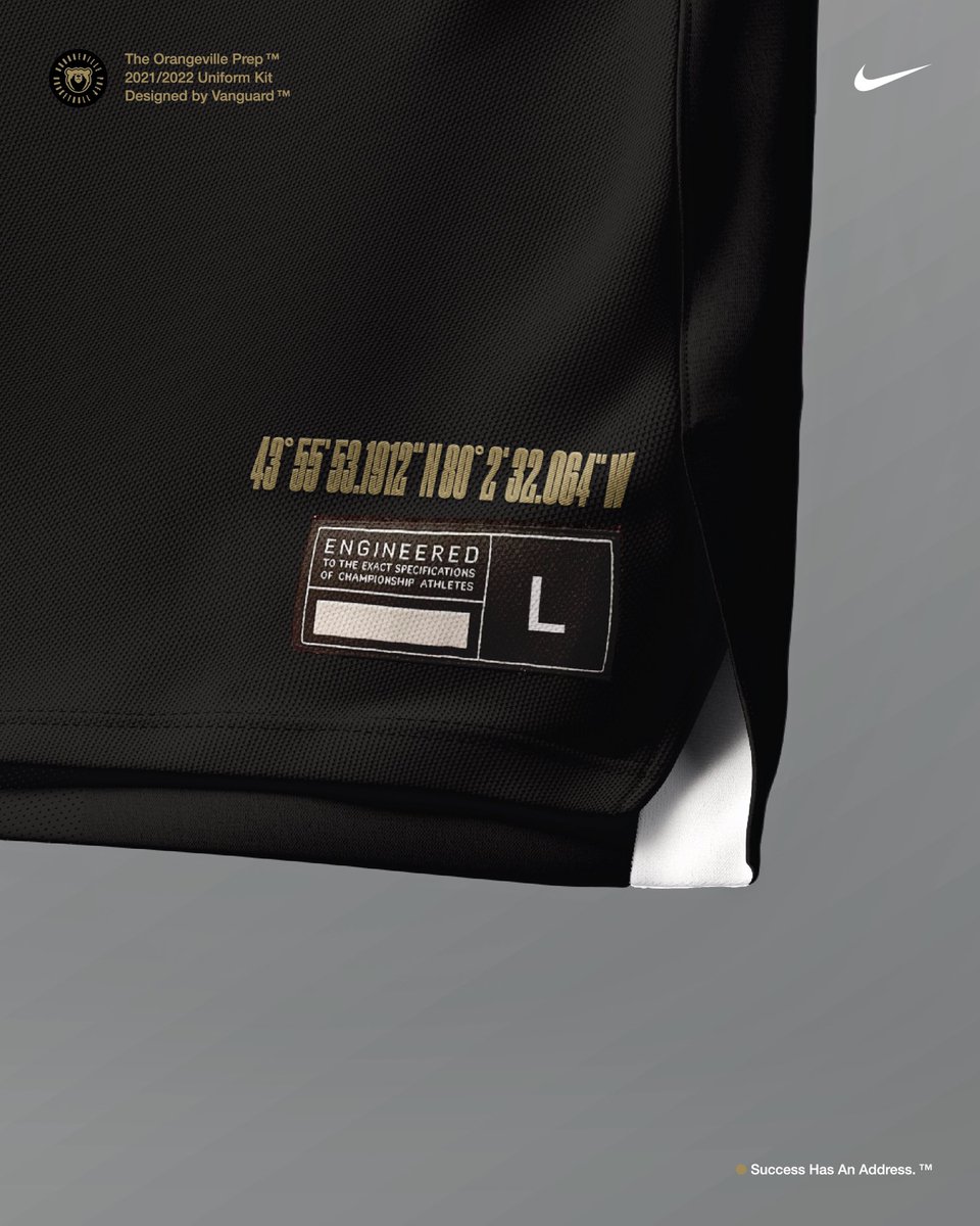 OrangevillePrep's tweet photo. Introducing our Nike Basketball 2021/2022 Home &amp; Away Jerseys — Designed By @VanguardToronto

Success Has An Address — now here’s the coordinates.

43° 55' 53.1912'' N  80° 2' 32.064'' W

#ChampionsLiveHere
#TheOrangevillePrep
#NikeEliteHighSchool
#SuccessHasAnAddress https://t.co/Twff320J4j