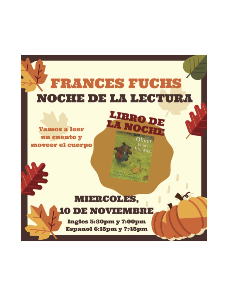 FrancesFuchsECC's tweet photo. “A book is a gift you can open again and again” -G. Keillor 📚🎁

Join us for Literacy Night! Our families are invited for a story &amp; movement featuring “Oliver Finds His Way.” Sessions in English &amp; Spanish are offered. Details &amp; link are found in Seesaw! 📖 https://t.co/sil4KxebPe