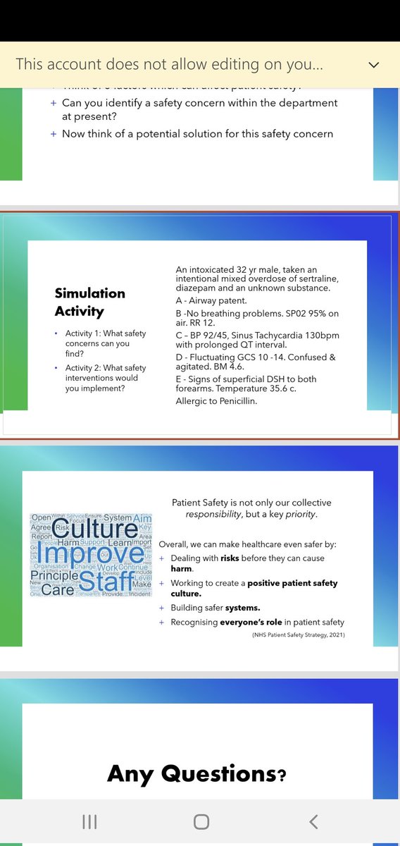 RNChristinaH's tweet photo. Loved teaching #patientsafety for @TorbaySDevonNHS Emergency Department's mandatory training. Getting the team involved in the importance of patient safety is key! @MerrellJames @ladybakerkent @QIintheED #patientsafetystrategy #patientsafety #ED #NHS #emergencymedicine #education https://t.co/6BkkARjbMU