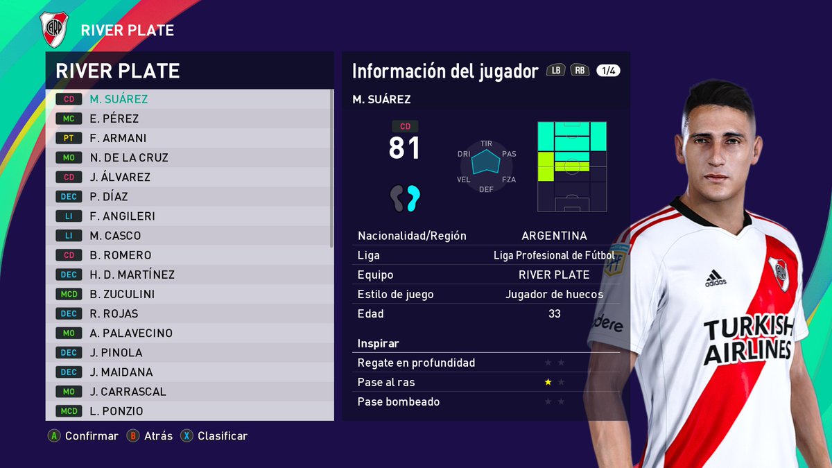 LatinPatch's tweet photo. Matias Suarez - River Plate
♥ SOLO EN LATIN PATCH ♥
#Pes21 #pc @EditemosPES #LatinPatch https://t.co/qsvL20znaV