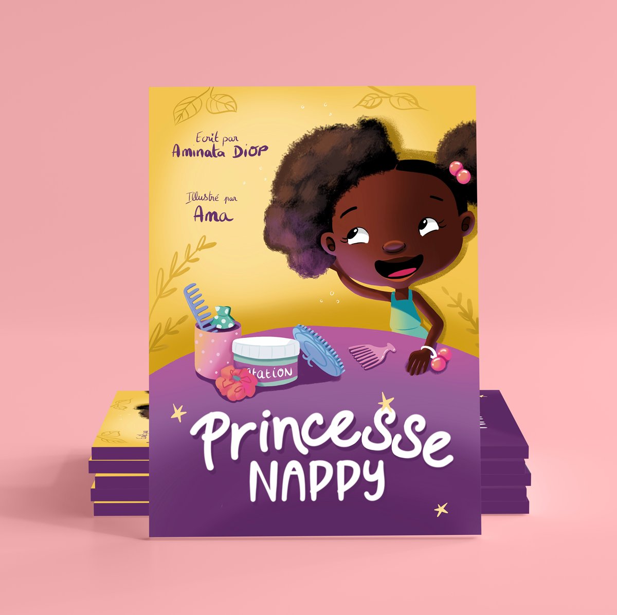 ⭐ Hello les amis ! J'ai le plaisir de vous présenter la couverture de livre d'un des projets sur lesquels je travaille actuellement. Aminata Diop qui est une auteure sénégalaise mais également gérante du @clubnappysn a fait appel à mes services pour illustrer son texte. ⭐⁠