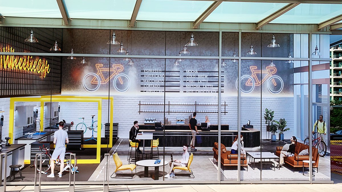 No, it's not a real bike shop, yet! It's another quality #windowgraphics installation by EZGraphicSolutions using one of our vibrant #MainStreet printable window vinyls. MainStreet is available exclusively from #TreckHall 🇨🇦 
#WednesdayWindowGraphics #illusion  #wideformat