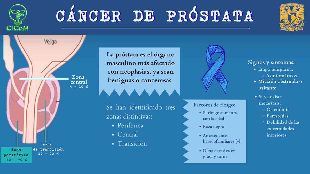 CICoMedicine's tweet photo. El cáncer de próstata es la principal causa de morbilidad y mortalidad en hombres relacionadas con el cáncer en el país. Aprox. 80% de los pacientes al momento del diagnóstico son clasificados como avanzados y tienen un mal pronóstico.

#CICOM #medicalschool #medstudent #Cancer https://t.co/2e3oXukbZH