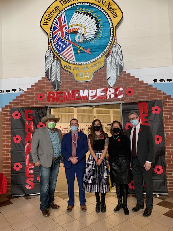 ShaneSkjerven12's tweet photo. Was so proud to represent @StoonPubSchools at the 16th annual veteran’s memorial service at Whitecap Dakota First Nation today. https://t.co/sj6bTgnOhp