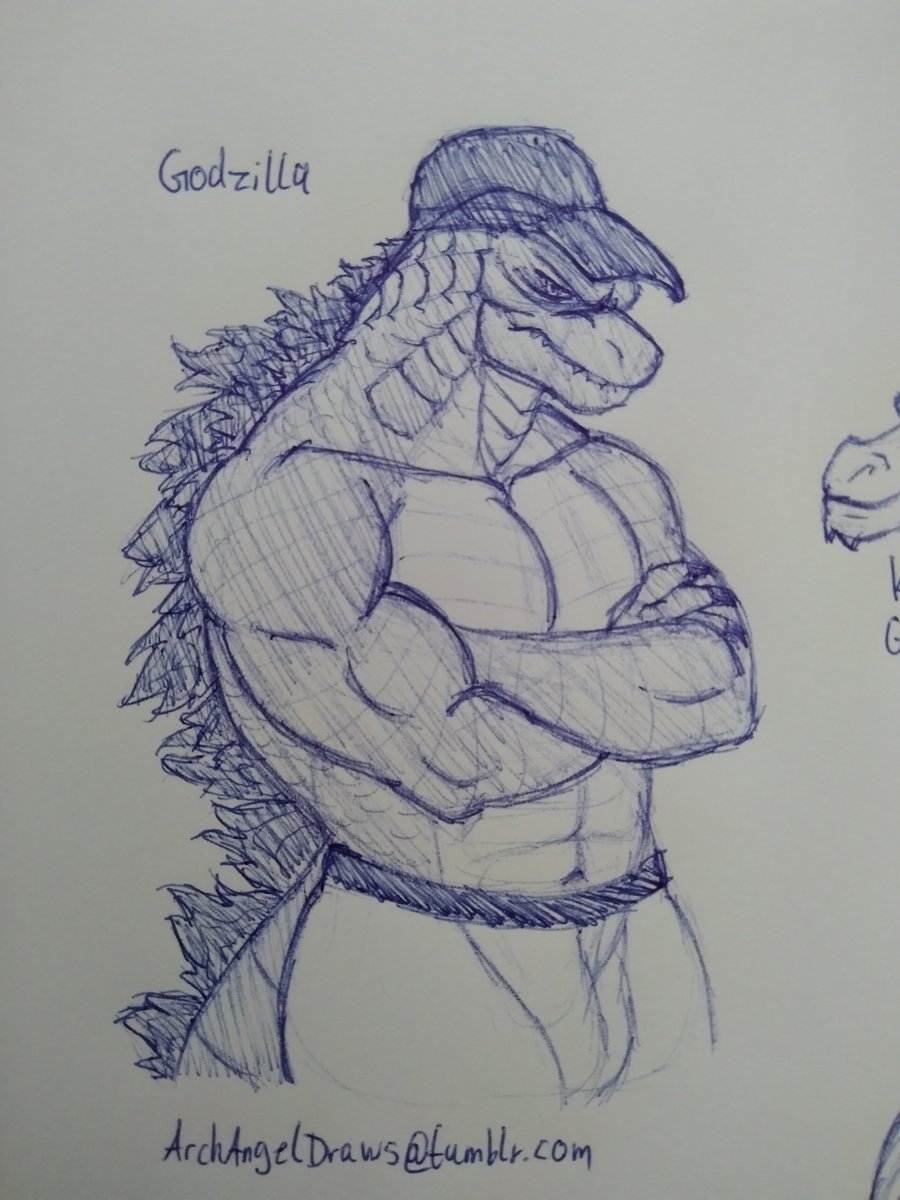 archangeldraws's tweet photo. And of course the three main boys as Anthros (these are all old sketches) #Godzilla #KingGidorah #Ghidorah #Rodan #Monsterverse #LegendaryGodzilla #LegendaryGhidorah #LegendaryRodan #Anthro https://t.co/Q8CcqCF9Yw
