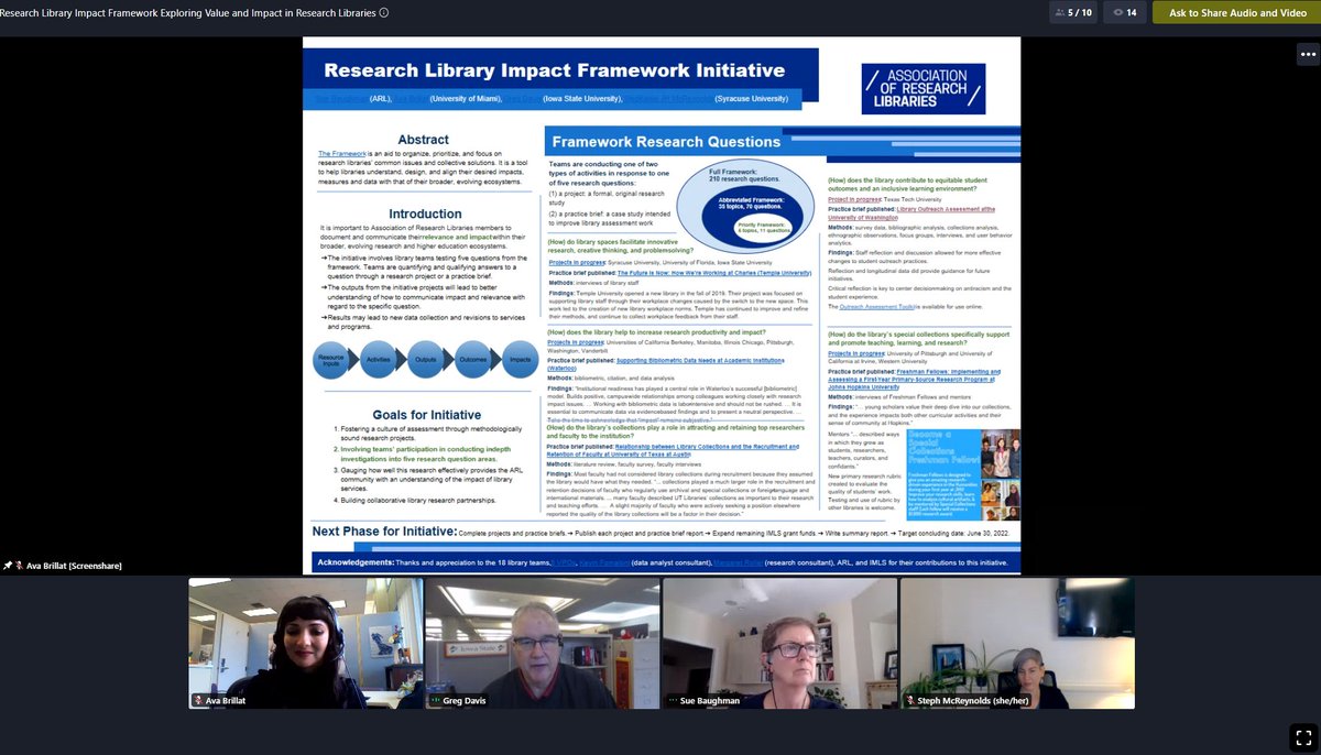 QualityMetrics1's tweet image. Here we are with the @ARLnews project #LibPMC. Attending #SLAC2021 in between meetings today! @kyrillidou