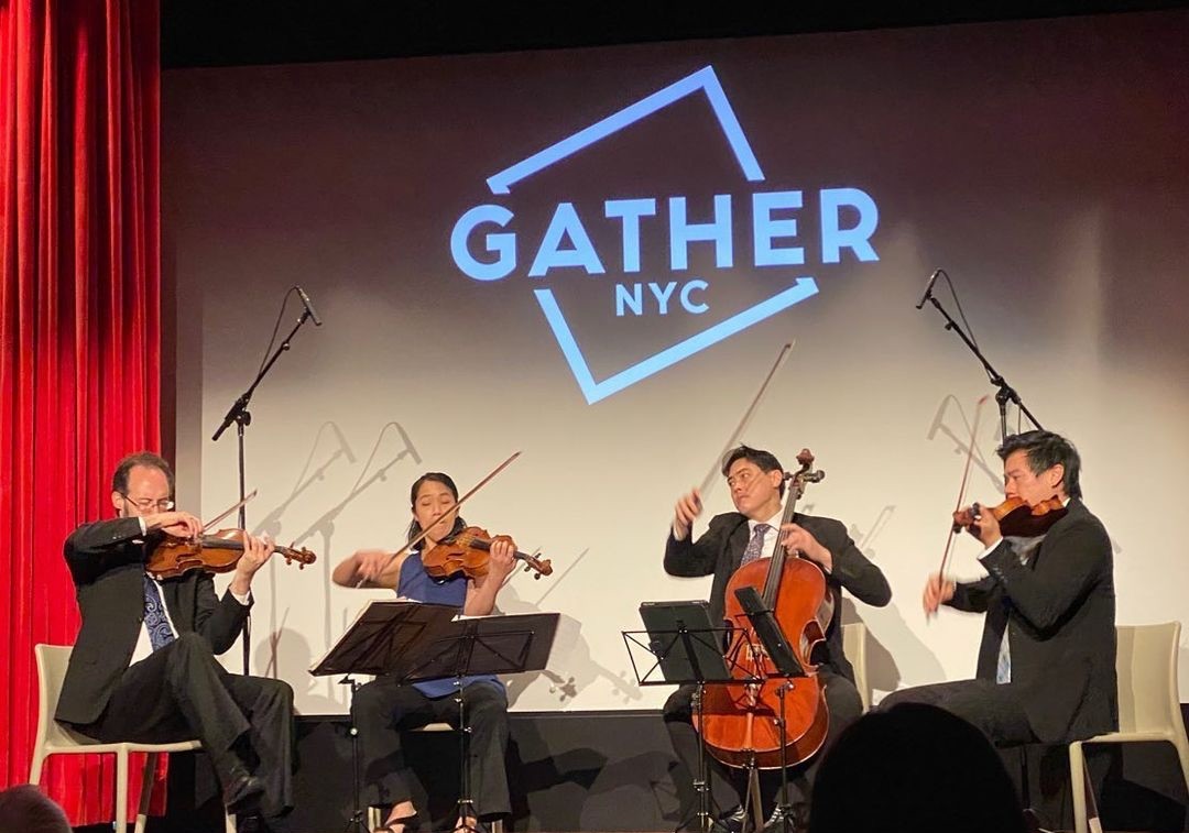 telegraph4tet's tweet photo. Even during the quieter hours of Sunday morning, @GatherNewYork was abuzz with cheer. We hope our performance gave all those who joined us at @MADmuseum a lovely start to their Sundays too!
#TelegraphQuartet #StringQuartet #LiveMusic #NYCLiveMusic #GatherNYC https://t.co/Efu6QWFud9