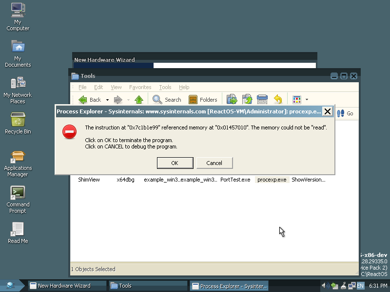 reactos's tweet photo. With a simple fix in comctl32, we are able to get Process Explorer 16.02 running in #ReactOS! By @learn_more.
See the before-after screenshots. https://t.co/Vxx63pdNJo