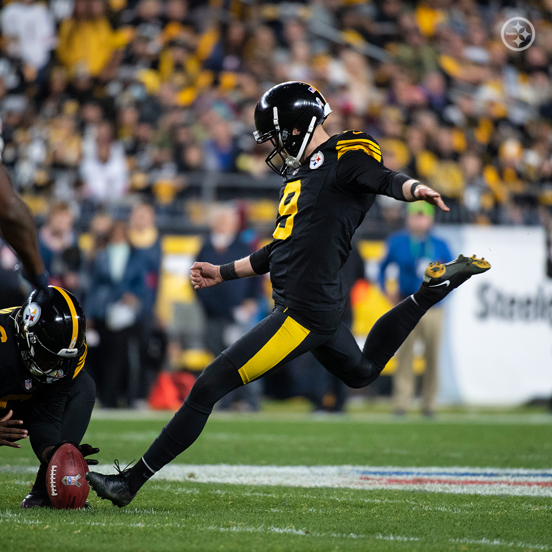 steelers's tweet photo. On Monday night, Chris Boswell became the first kicker to make two field goals from 50+ yards in the same game at Heinz Field. https://t.co/E36XE0UAJv