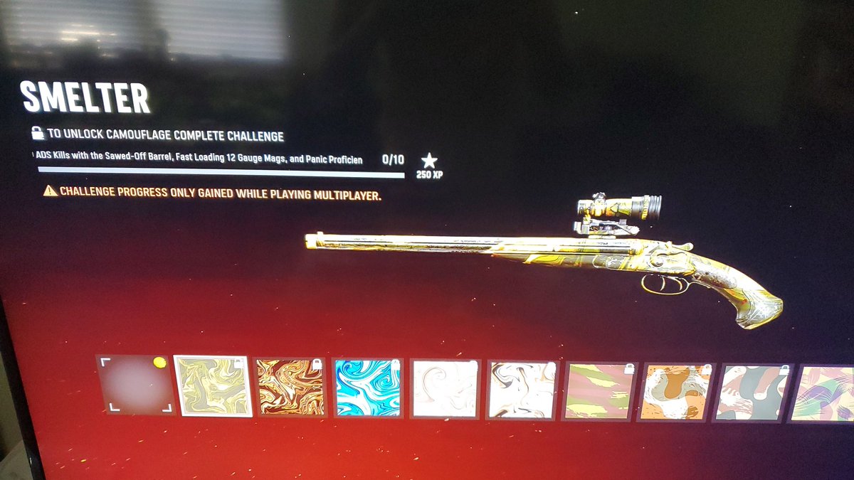 ColeCrider's tweet photo. @SHGames Still can't gold the double barrel shotgun because Fast Loading 12 Gauge Mags don't exist in the game https://t.co/MakpTC6gtR