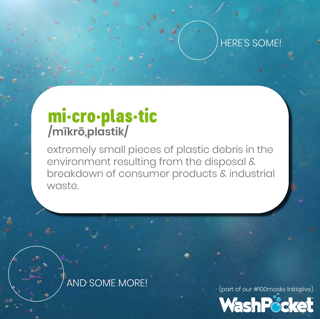 WashPocket's tweet photo. What makes plastic a "microplastic" &amp; where are they?!

These teeny, tiny pieces of plastic measure LESS THAN 5mm. To give context, that's smaller than an eraser found on pencils. They are actually closer to the size of a sesame seed 😱 https://t.co/oyGEGuDDlk