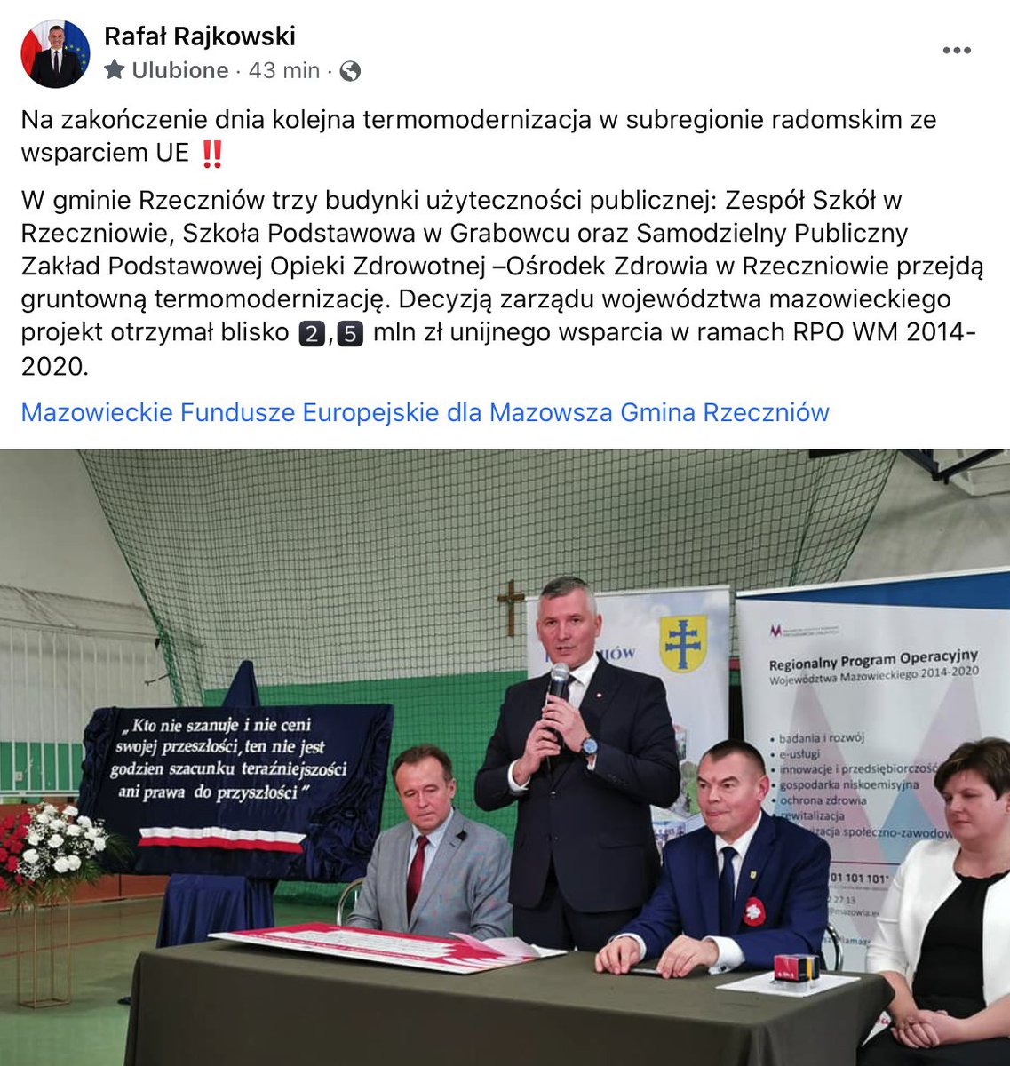 SejmikMaz's tweet photo. 🟠 Wicemarszałek Rafał #Rajkowski informuje: Na zakończenie dnia kolejna termomodernizacja trzech budynków użyteczności publicznej w subregionie radomskim ze wsparciem #UE blisko 2,5 mln zł ⤵️
#UEpomaga https://t.co/XwM7PM6CYy