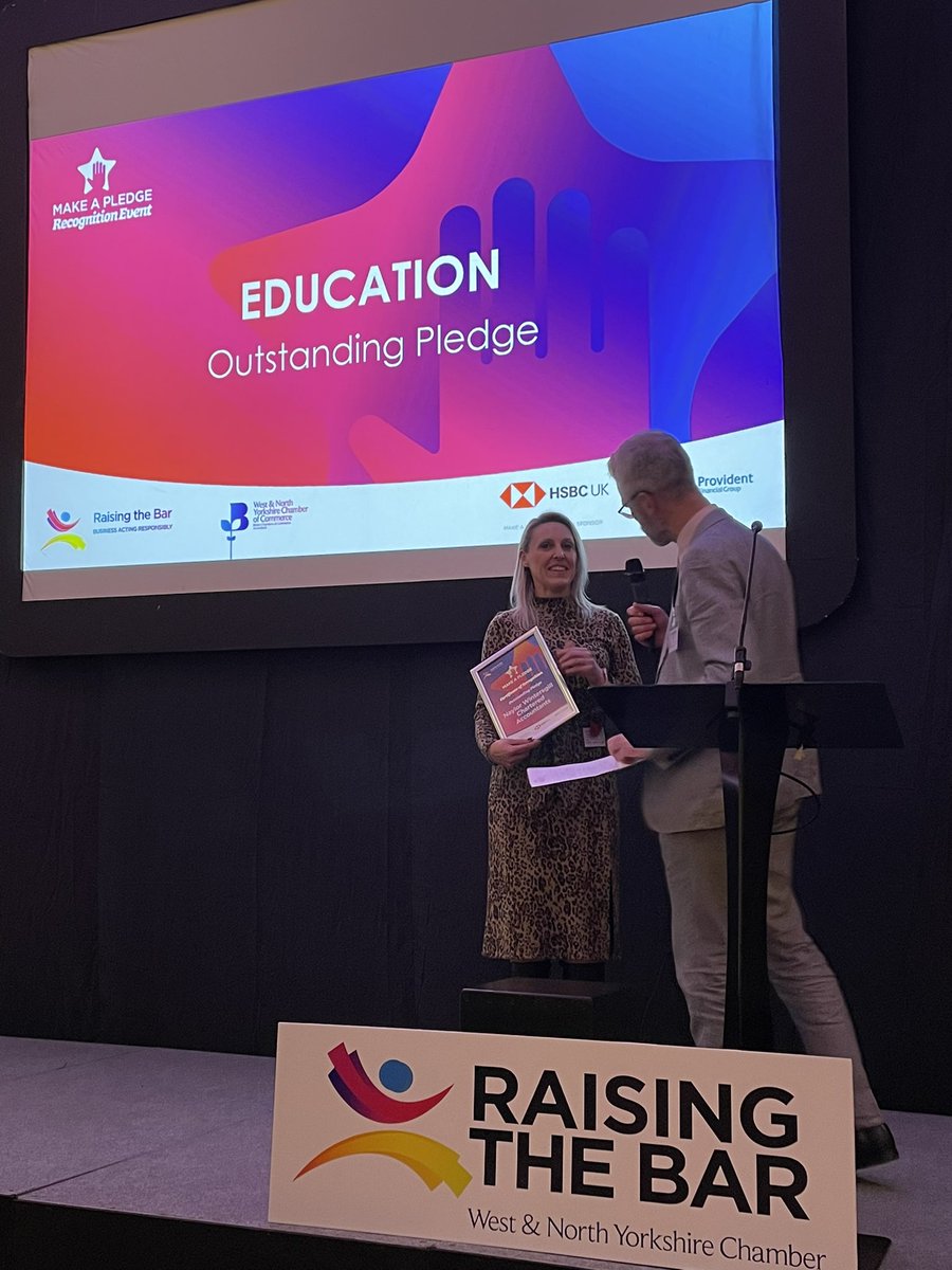 Naylorwintersg's tweet photo. So proud for our @Naylorwintersg team to be recognised as an Outstanding Pledge in the Education category as this evening’s @RtBYorkshire #MakeAPledge initiative tonight for our commitment to providing online reading sessions to students in #Bradford through @tutormate_uk https://t.co/s2ZYYeJjX5