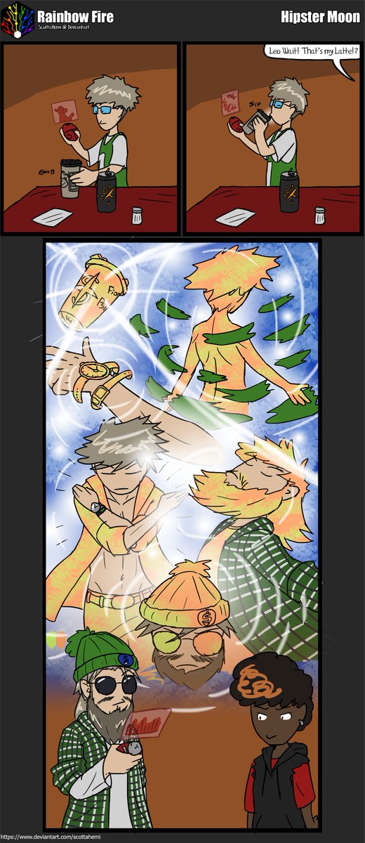 ScottaHemi's tweet photo. Come check out my webcomic Rainbow Fire! a Scifi, Slice of LIfe, Comedy about a group of space spies as they do everything from watching griffon Cube B to stopping interplanetary super villains! #webtoonscanvas #webcomic #comic #Rainbow_Fire https://t.co/i0q3YvyISq https://t.co/ecxlHos1bV