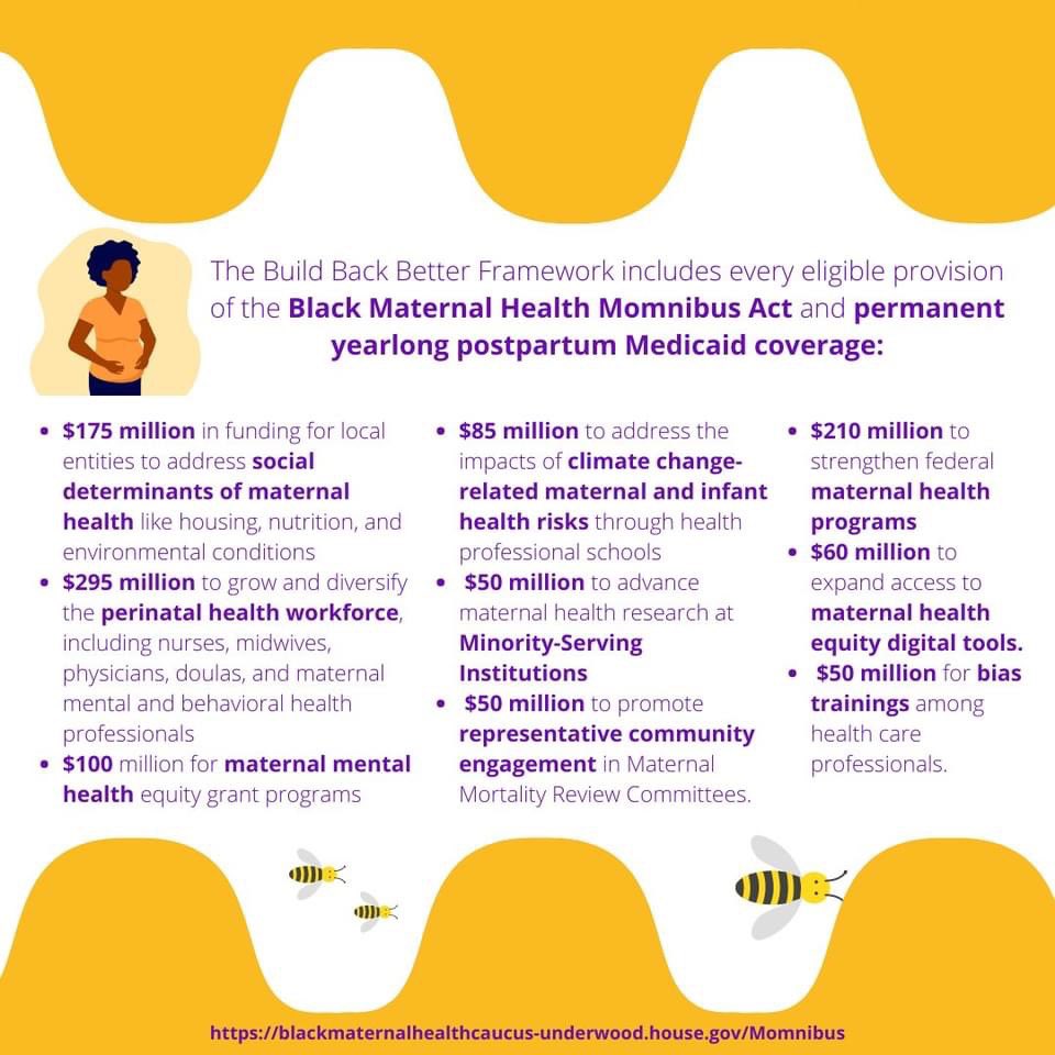 TerryWatkinsJr1's tweet photo. I spent today making this. I wanted to show the benefits of Build Back Better on  Black Women and women as a whole. The last image gives credit to the authorship of the bills in the omnibus package. 

Tell me whatcha think. 😛 https://t.co/sqoo848C15