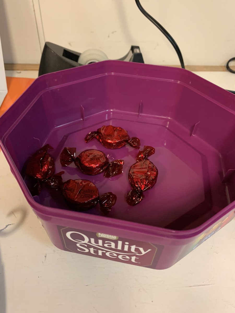 JuliaPantin's tweet photo. It’s official, with a sample size of 9 seafarers, the red quality street is the worse. #strawberrydelight #nothanks https://t.co/l8Z7Myn1M9
