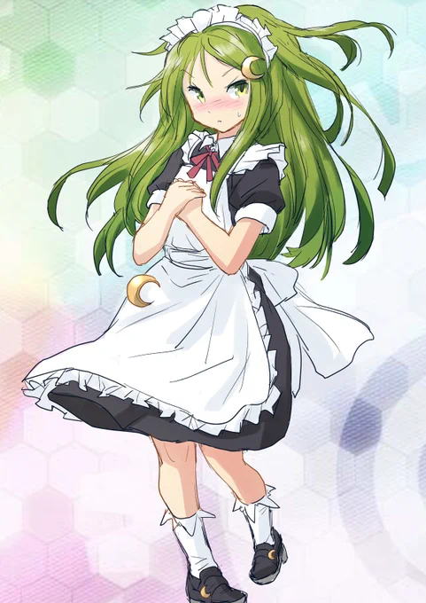 メイドな長月ちゃん描きました
フリフリな服が似合うかな～とか思いまして 