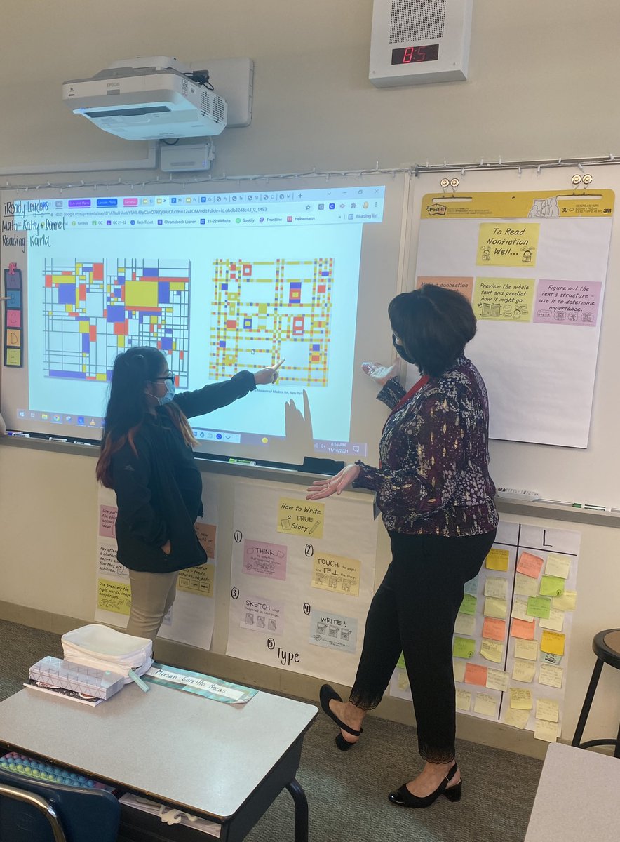 RBMSMrsSpittler's tweet photo. Thank you so much to @CherylCuddihy for joining our class today and integrating Mondrian art with our math learning! Can’t wait to see our area model artwork! #RBBisBIA #DreamBig #ArtsIntegration @rbmsROCKETS https://t.co/VJEM4JbECF