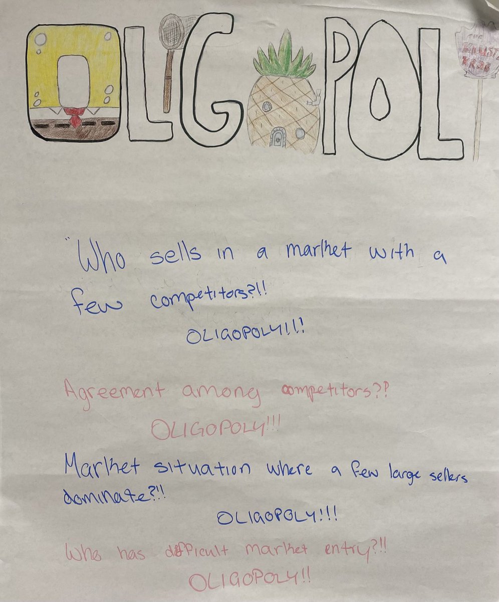 BootheBHS's tweet photo. Great Job on our 6th periods Market Structure Parodies. https://t.co/7yFIPNVHcN