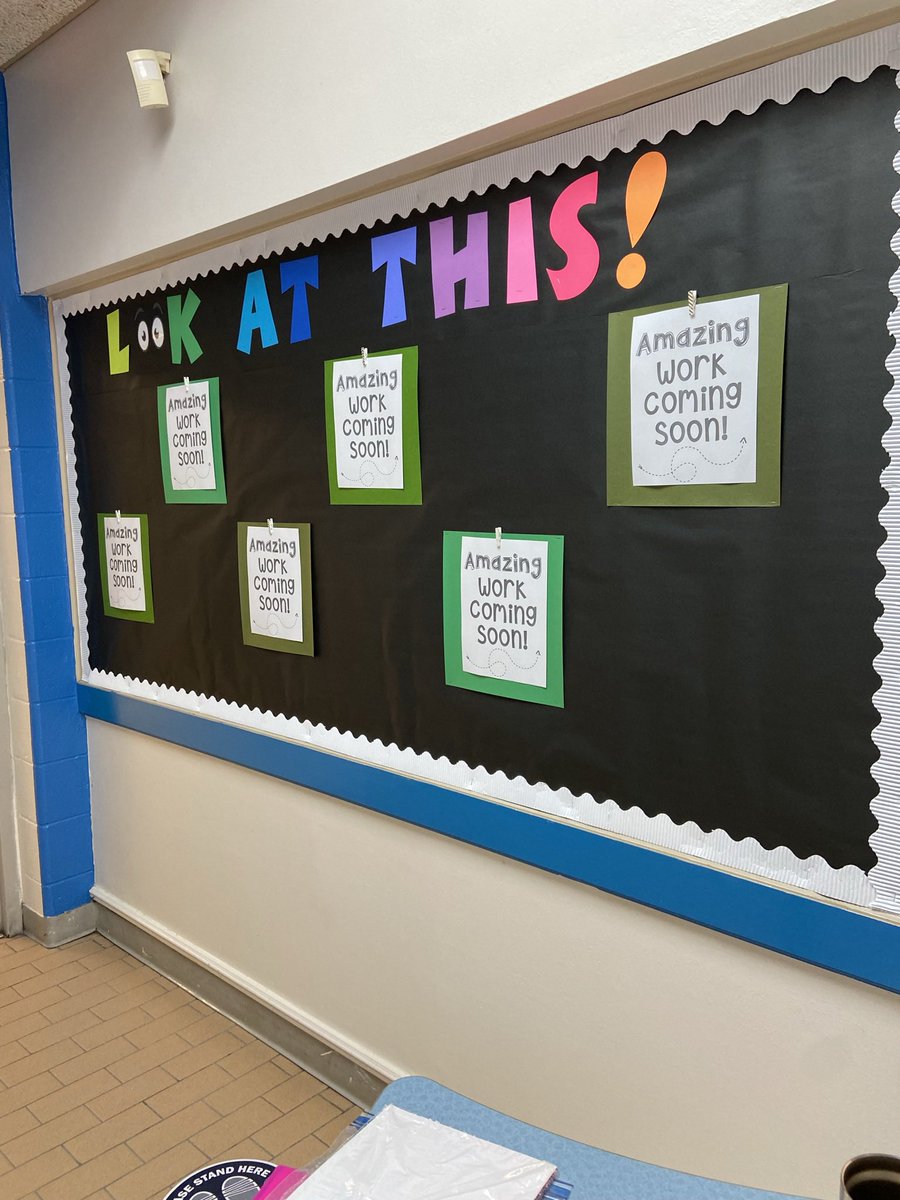 A3: We use Seesaw tools to show off what we know in our classroom but I also have this area in and out of my room where I post some of their proud work. #HCISDReads