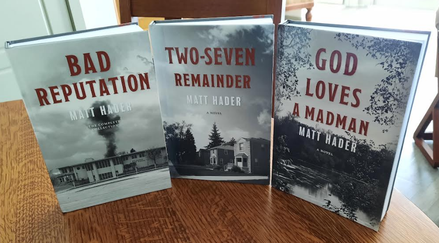 Looking sharp! Matt Hader's full line-up is now available in hardcover. Here's Bad Reputation, Two-Seven Remainder and God Loves a Madman.
tinyurl.com/5ed7r9ph
tinyurl.com/3n93tz4w
tinyurl.com/px5zmwk6