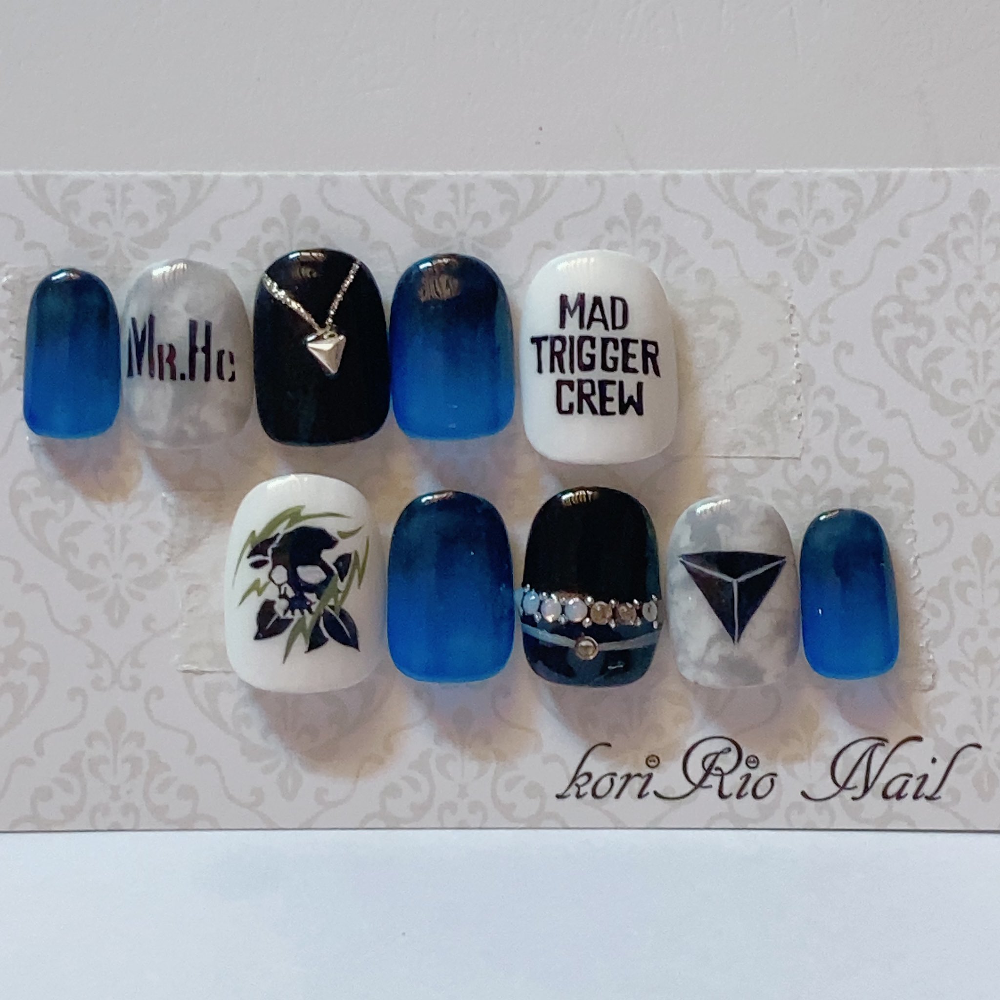 🎤 #ヒプノシスマイク #碧棺左馬刻 #夢野幻太郎 . . . . . #nails