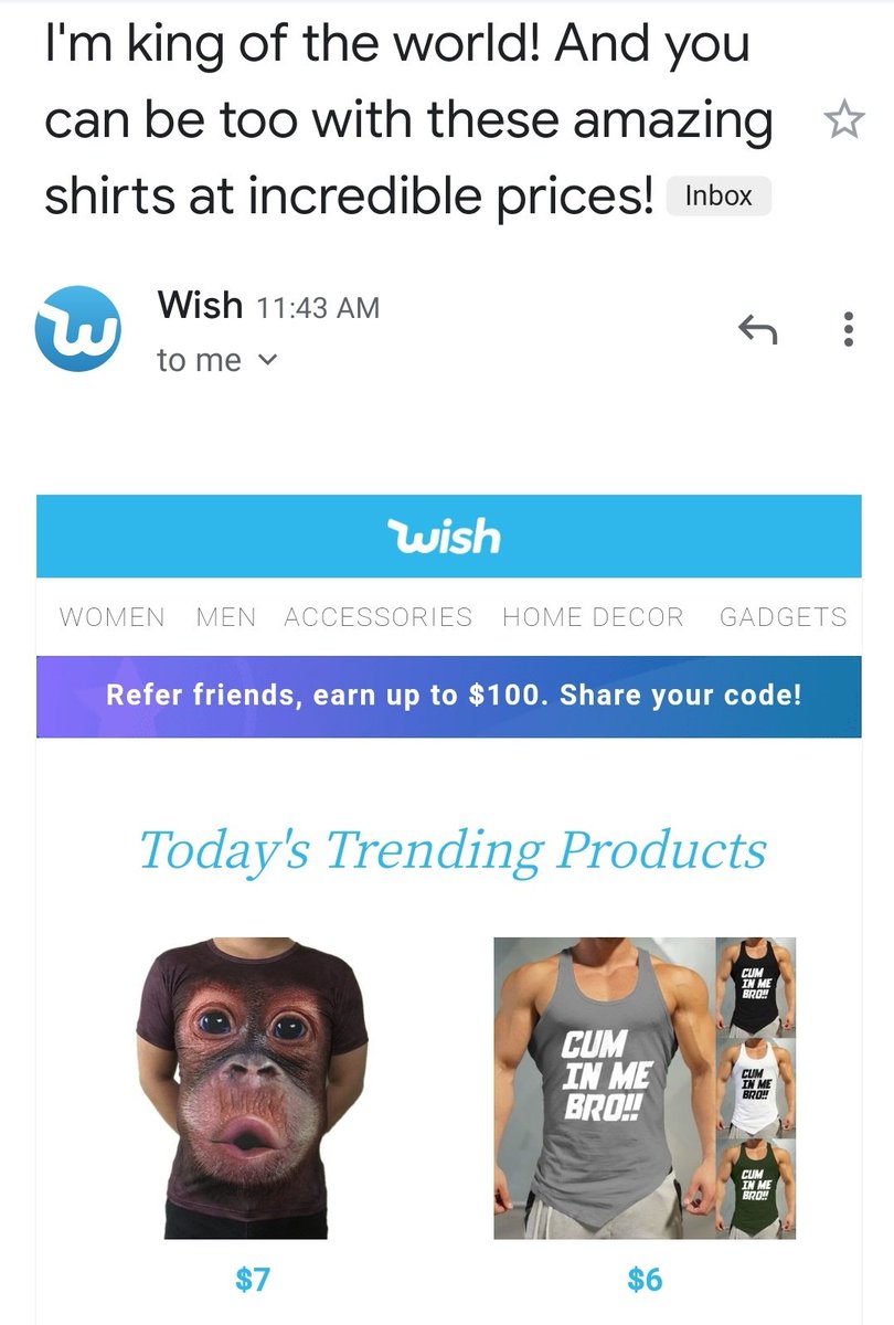 Lain (@imnotchyr) on Twitter photo Thank you <a href="/WishShopping/">WishShopping</a> for keeping me up to date on nothing but the latest and greatest items in your inventory :) Thank you <a href="/WishShopping/">WishShopping</a> for keeping me up to date on nothing but the latest and greatest items in your inventory :)