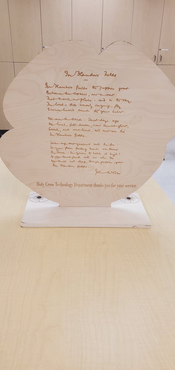 HCSS_Comp_Sci's tweet image. Very happy to present this poppy, made by @HCSS_Comp_Sci, to Andrew at Gateway Recovery Centre to help support mental health initiatives for our Military and Veterans. We hope it serves as a reminder that we are thankful for their service. @HolyCrossPTBO @PVNCLearnTech @PVNCCDSB