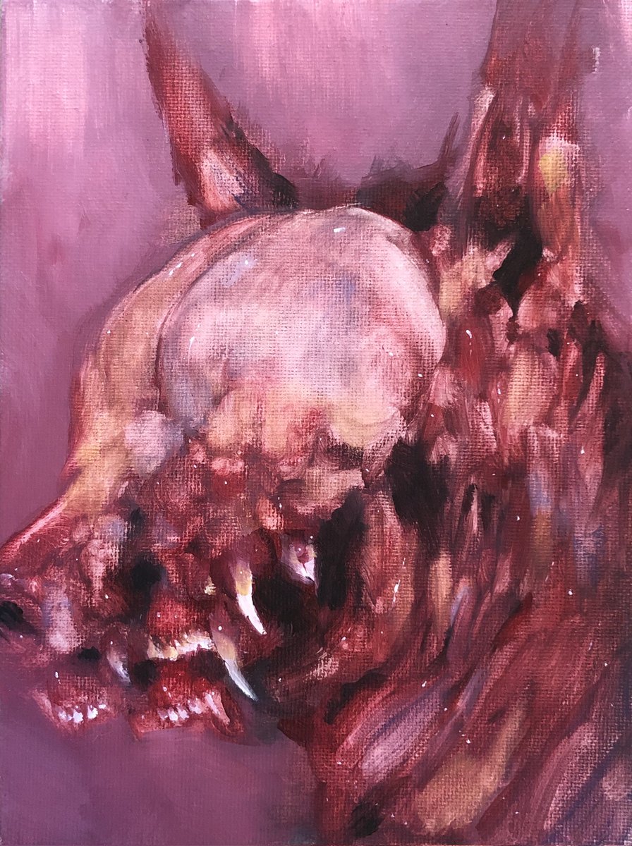 sloppjockey's tweet photo. some dogs / oil paintings (6x8 inches) https://t.co/VCNMoivTUZ