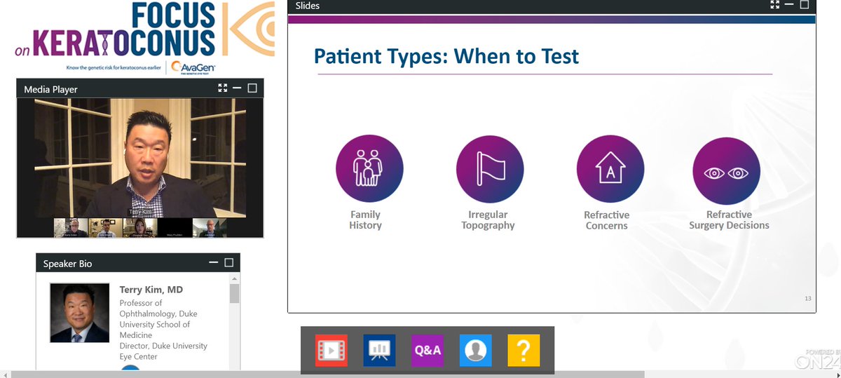 AvellinoUSA's tweet photo. We are LIVE for our World #Keratoconus Day webinar! It's wrapping up, but stay tuned to see the playback.
#WorldKCDay #AvaGen #livingwithKC #geneticsandeyecare https://t.co/rmCW9FupWI