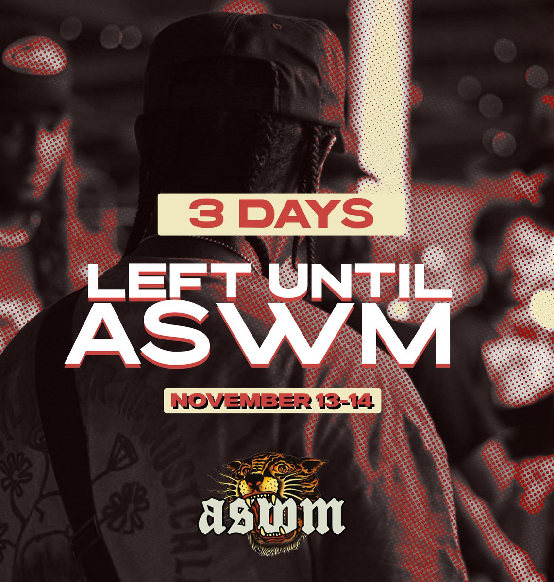 ATLSWM's tweet photo. 3 days left! 

Something special is happening this weekend. 

Atlanta Streetwear Market

November 13-14th. Tickets can be found HERE: https://t.co/4ZMNr8wEmY

#ATLStreetWearMarket 🐅🌎 https://t.co/vJlGojm5Qh