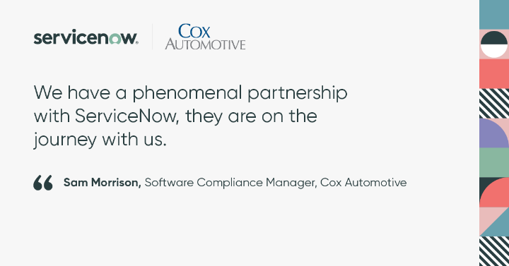 TBorrmann's tweet photo. Get in the driver's seat of your org's software consumption. 🚗 Learn how with @servicenow's latest customer story from @CoxAutomotive https://t.co/Lg8ea16CFc https://t.co/sSYn1JOznn